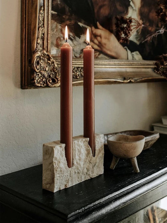 Marble Taper Candlestick Holder