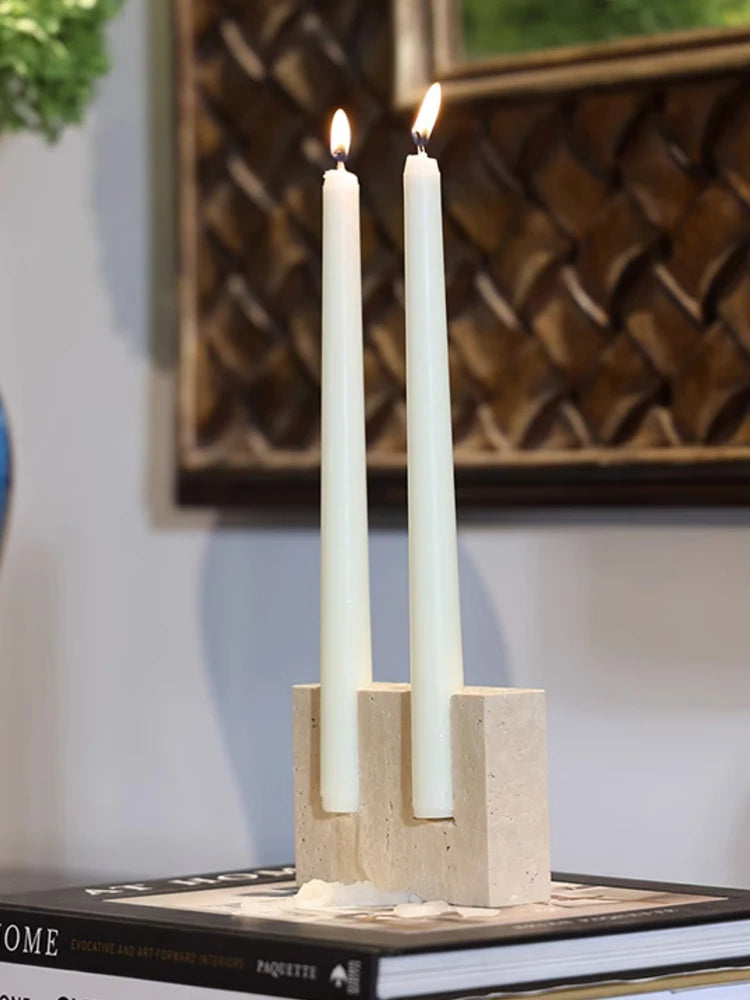 Marble Taper Candlestick Holder