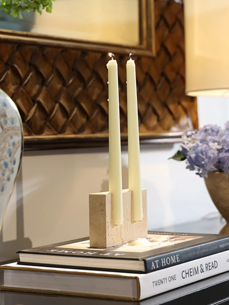 Marble Taper Candlestick Holder